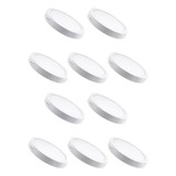 Pack 10 Foco Panel Plafon Sobrepuesto Redondo 12w Luz Calida