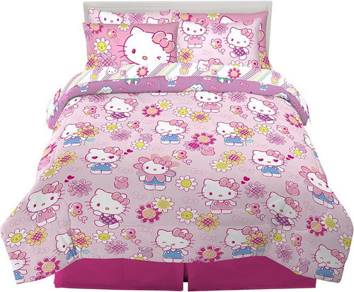 Juego De Edredon 7pzs Matrimonial Hello Kitty Marca Franco