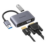 Hub Usb Adaptador Hdmi Vga Usb 3.0