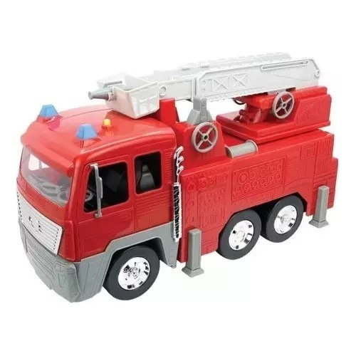 Camion Bomberos Grande 40cm Motorizado Sonido Policia Grua