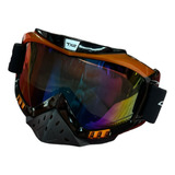 Gafas Para Motociclista Goggle Techx2 Negro/cafe Mica Torna 