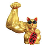 Brazo Fuerte Figura De Gato De La Suerte Estatua Tienda De