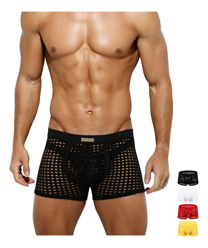 Calzoncillos Malla Sexy Boxer Para Hombre 4 Pzs Arjen Kroos