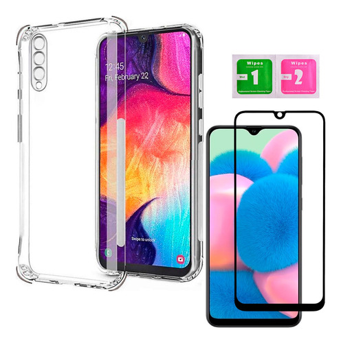 Capa Capinha + Película Vidro 3d Compatível Com Samsung A30s