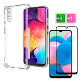 Capa Capinha + Película Vidro 3d Compatível Com Samsung A30s