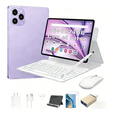 2026 Tablet Hancdon Tab pad Pro12 Con Gemini Ai Color Lila 11.6 16gb Ram 1024gb Android 15 Wi-fi 8800mah Con Funda Mouse Teclado | Meses sin interés