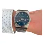 Reloj Tressa Hombre Mod Ritzy Acero - Calendario - Malla Plateado - Fondo Azul | Mismo precio en cuotas