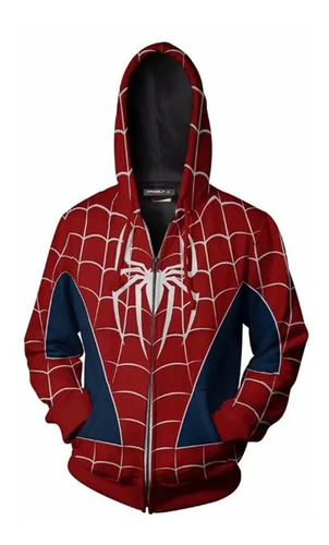 Sudadera Con Capucha Cremallera Ps4 Spiderman 3d Impreso .nj