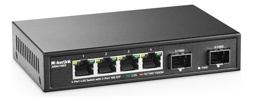 Conmutador Ethernet Mokerlink De 4 Puertos 2.5g Con 2x10g Sf