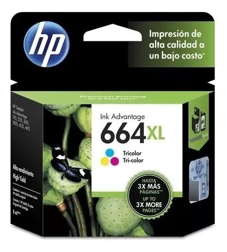 Cartucho Hp 664xl Tricolor Original