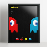 Cuadro 40x50 Pacman / Juegos Retro / Arcade / C/vidrio