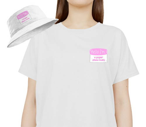 Playera K-pop Multi Stan Fandom Combo Bucket Gorro Pescador