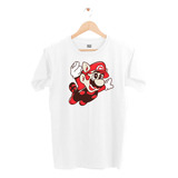 Playera Hombre - Blanca- Mario Bros 3 Mapache Videojuego 526