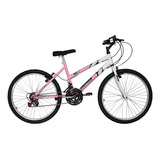 Bicicleta Adulto Bicolor Feminina Aro 24 Ultra Bike Rosa