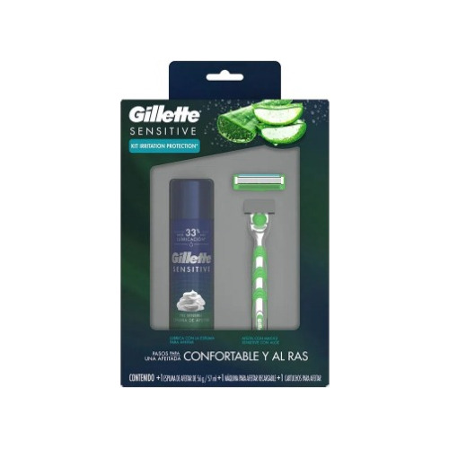 Kit Máquina Para Afeitar Gillette Mach3 Mas Espuma Afeitar