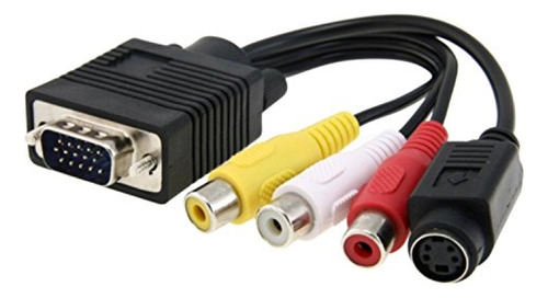 Adaptador Laus Vga Macho A Hembra Para S-video Rca Tv, Sali