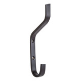 Percha Doble Accesorio Baño Ottone Nordika Negro Nk4015.5