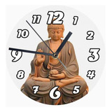 Reloj De Madera Brillante Diseño Buda B2