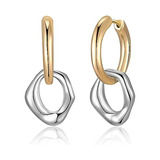 Aprilery Pendientes Colgantes De Cadena De Oro Para Mujer, P