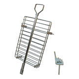 Asador Estaca Libro Fogonero 60x40 Acero Inox 304 Sor