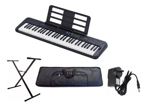 Kit Completo Teclado Casio Casiotone Ct-s300 61 Teclas Negro