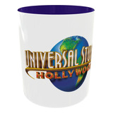 Mugs Universal Studios Hollywood Blue Pocillo Serie Geeks