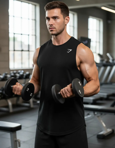Camiseta Deportiva Sin Mangas Con Estampado Gymshark | MercadoLibre