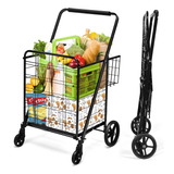 Carrito De Compras Plegable, Carrito De Compras Extra G...