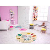 Tapete Quarto Infantil Antialérgico Gato 70cm