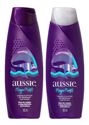 Kit Aussie Moist 180ml: Shampoo + Condicionador