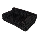 Cama Para Perro Mediano 90x50cm, 100% Lavable Color Negro