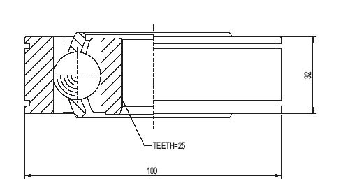 Junta Homocinetica Lado Caja Trc 512 K Fiat Tempra - Foto 2