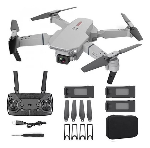 Drone E88 Pro 4k Hd Cámara Dual Con 3 Baterías