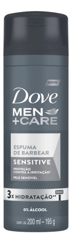 Espuma De Barbear Sensitive Dove Men+care Frasco 200ml