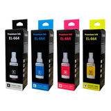 Pack  4 Tintas Alternativas Para Epson 70 Ml. T664 