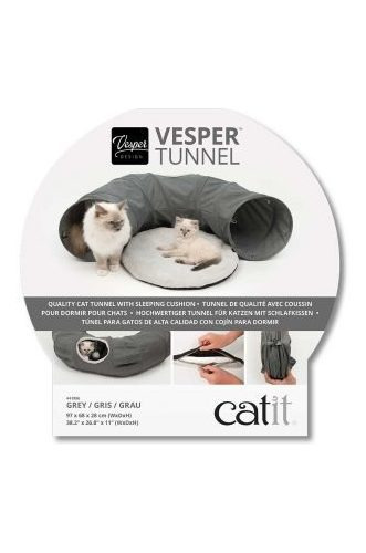 Juego Tunel Con Cama Para Gatos Vesper Catit (gris)