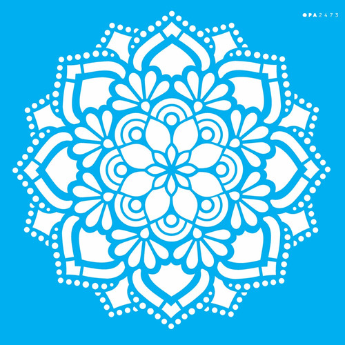 Stencil 30,5x30,5 - Mandala Flor Renda - Opa 2473