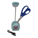 Lampara Velador Chancho Lapicero Led Recargable Usb