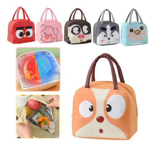 Bolso Lunchera Termica Infantil Kawaii Vianda Fria Caliente