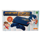Console Tectoy Sega Master System Evolution Standard Cor  Azul - Com 2 Controles, Novo, Testado, 3 Meses De Garantia Com O Fabricande
