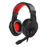 Fone De Ouvido Nubwo U3 0138 In Pc Gaming Ps4, Cor Portátil, Preto Com Vermelho