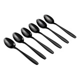 Wekioger 12 Piezas Cucharillas Negras, Cucharas Pequeñas De 