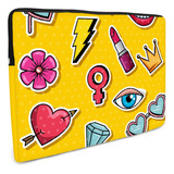 Case Notebook Estampa Pop Art Tamanho 15'6'' Polegadas Nova