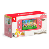 Consola Nintendo Switch Lite Coral Animal Crossing Edition