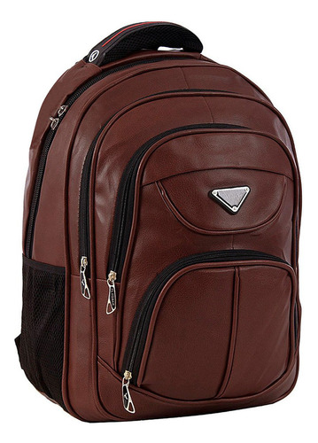 Mochila De Couro Masculina Executiva Notebook Escolar Grande