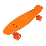 Patineta Skate Tipo Penny Mini Long Board Para Niño, Naranja