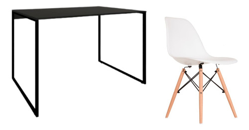 Mesa P/ Escritório Escrivaninha 90x60 + Cadeira Eames Cores