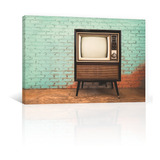 Cuadro Decorativo Lienzo Vintage Canvas Television Antigua