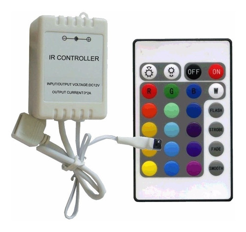 Controladoras Para Tira De Leds Rgb Control Remoto 24 Teclas