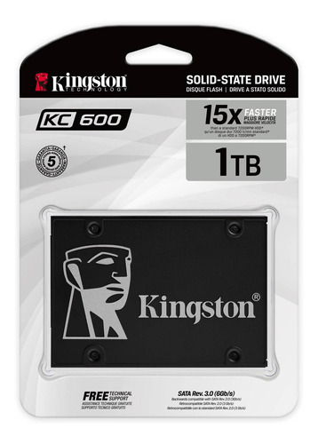 Disco Estado Solido Kingston 1tb Ssd Kc600 2.5 Sata 3